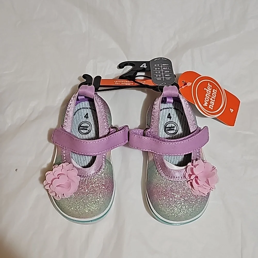 Wonder Nation Baby Girls’ Size 4 Mary Jane Casual Shoes New